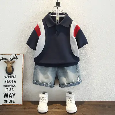 Children's Navy Polo Shirt Short Sleeve 2025