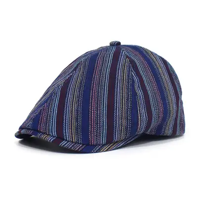 Vintage Striped Duckbill Cap for Women 2025