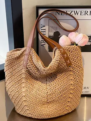 Large Straw Handbag Spring Summer Luggage