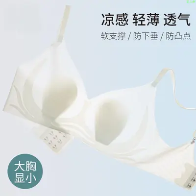 Traceless Rabbit Ears Underwear Women's Large Chest Small Push-Up Soft Support