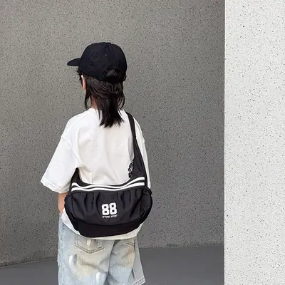 New Kids Crossbody Bag Black White Large Capacity