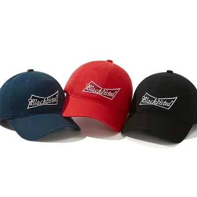 Red Baseball Cap with Embroidered Logo for Women & Men