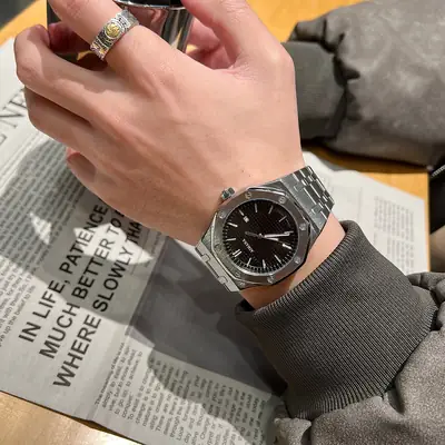 Men's Swiss Royal Oak Quartz Watch Steel Band Waterproof