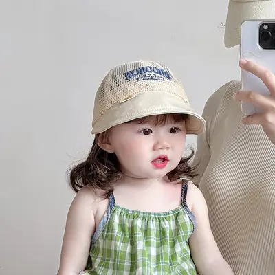 Baby Sun Hat Pink Mesh Infant Travel Large Brim