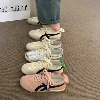 Women Silver Lace-Up Flats Summer Comfortable