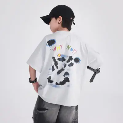 Boys Korean Style Loose T-Shirt 2026