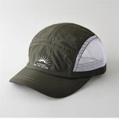 Black Mesh Baseball Cap with Embroidery for Men