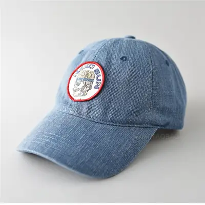 Blue Patch Denim Baseball Cap Unisex Sunshade