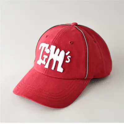 Men Women Contrast Letter Reflective Baseball Cap Black