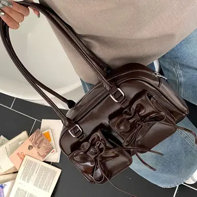 Stylish Brown Shoulder Bag for Women 2025 Spring