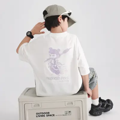 Boys T-Shirt Nezha Light-Changing 2026