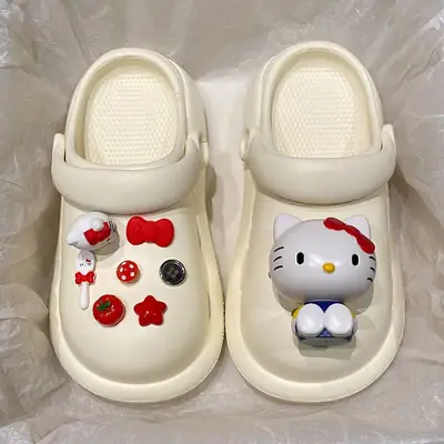 Cute Clogs for Girls Campus Wear Waterproof EVA Toe Toe