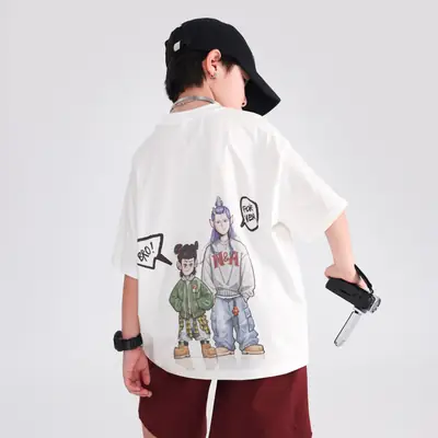 Boys Cartoon T-Shirt 2026 Summer Ice-Feel Half Sleeve