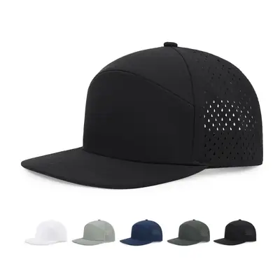 Black Polyester Sunscreen Hat for Men Outdoor Use
