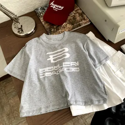 Boys Cotton Printed Short Sleeve Summer T-Shirt Grey 2025