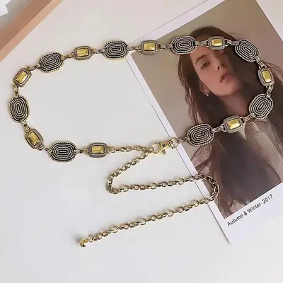 Retro Metal Crossbody Belt for Women Summer