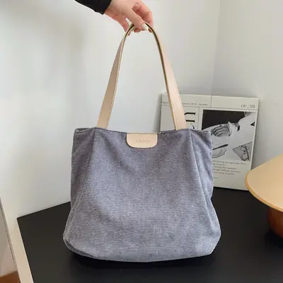 Grey Textured Shoulder Bag for College Students