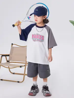 Boys Raglan Sleeve T-Shirt Summer 2025 Medium Large Kids