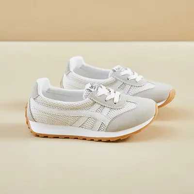 Women's 2025 Lace-up Skechers White Mesh Casual Shoes