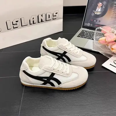 Women Retro Training Shoes Yellow White Mesh 2025