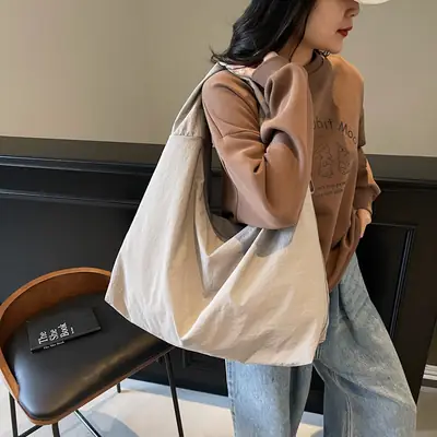 Large Capacity Tan Tote Bag for Women
