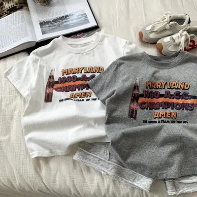 Children's T-Shirt Set Gray White Harry Potter Print
