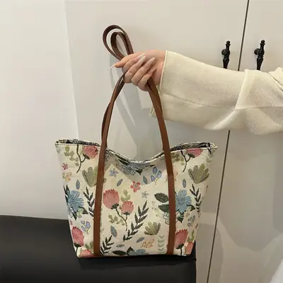 Women Floral Print Shoulder Bag 2025 New Commuter