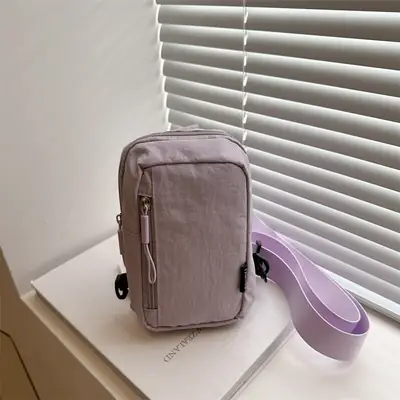 Purple Mobile Phone Crossbody Bag for Men Women