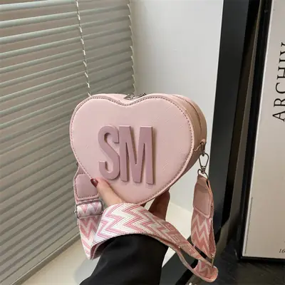 Heart-Shaped Personalized Crossbody Bag for Women