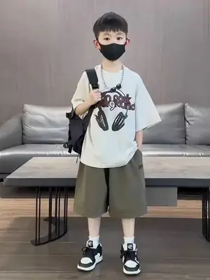 Boys Korean Fashion T-Shirt Pants Set 2024