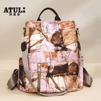 2025 New Niche Design Shoulder Bag with Retro Print