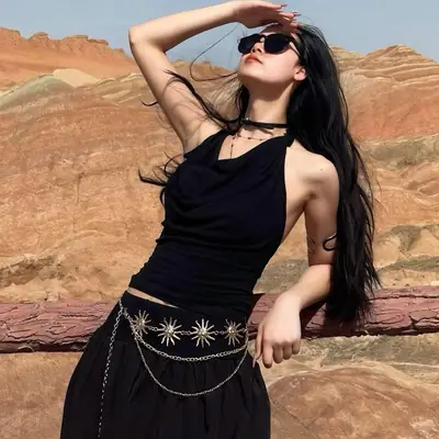 Dunhuang Metal Star Waist Chain for Women