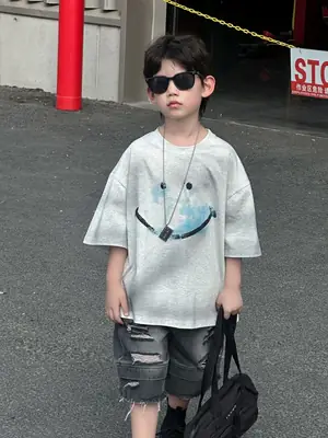 Boys Printed Cotton T-Shirt Short Sleeve 2025