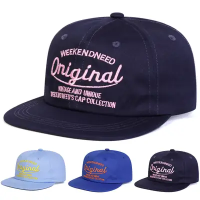Women Weekend Needed Original Cap Navy Pink Embroidered