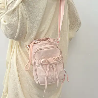 Pink Floral Shoulder Bag for Women 2025 Summer