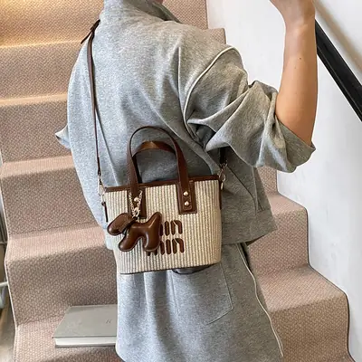 Crossbody Bag Women Korean Style Small Square Color Blocking