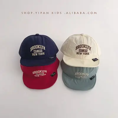 Brooklyn New York Baby Caps Summer New Green Red Blue