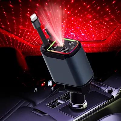 66W Cross-Car Wireless Charging Light with LED Beam