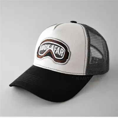 Men's Color-Blocked Goggles Cap with Mesh Back