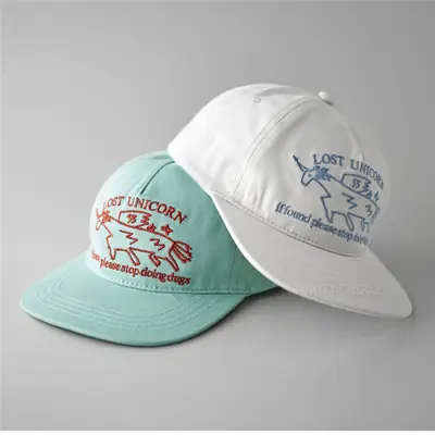 Unicorn Peaked Cap Women Soft Light Mint