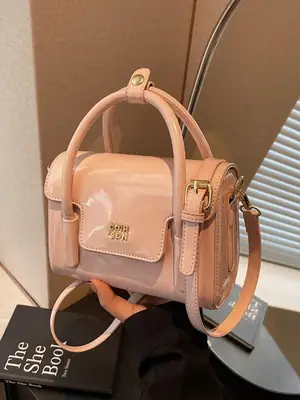 Pink Leather Crossbody Bag for Women 2025