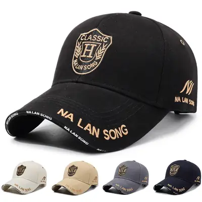 Black Na Lino Classic Baseball Cap Men Outdoor