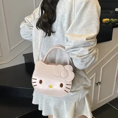 Hello Kitty Cartoon Cat Shoulder Bag Pink 2025