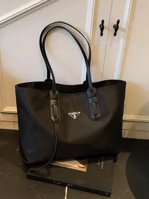Black Oxford Tote Bag Women 2025 Casual Lightweight
