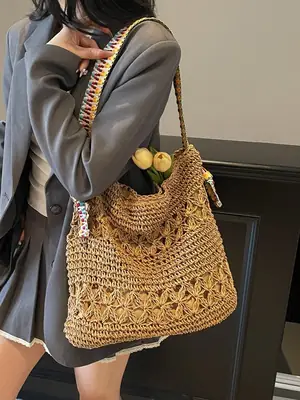 Women Cross-Border Woven Bag Large Capacity Summer Tote