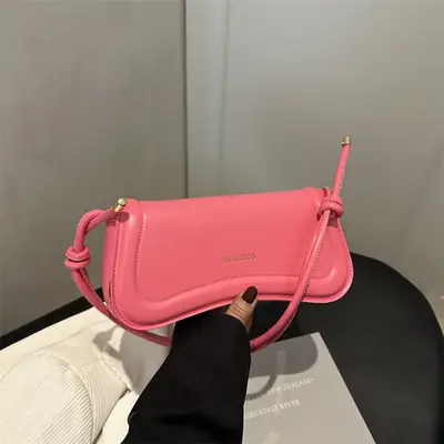 Pink Leather Shoulder Bag for Women 2025
