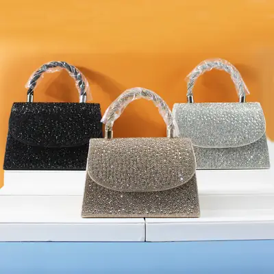 Diamond Encrusted Evening Clutch Bag Set of 3