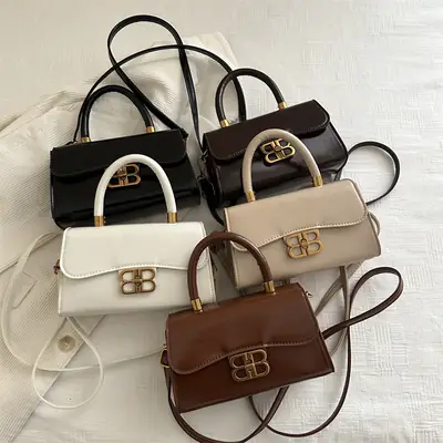 Korean Fashion Lock Shoulder Bag Women 2025 Summer