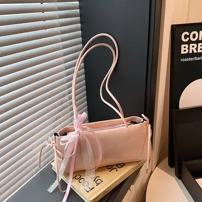 Pink Tassel Shoulder Bag for Women 2025