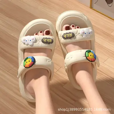 Women's Cute Cartoon Sandals Summer White